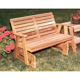 6' Red Cedar American Classic Porch Glider Rocker by The Cedar Store