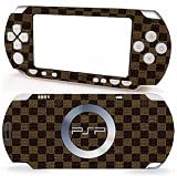 LV Leather Pattern Design Sony PSP 2000 Slim Vinyl Skin Decal Cover Sticker Protector (Matte Finish)+ Free Screen Protector