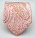 100% Silk Woven Peach Paisley Tie