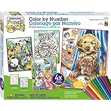 Dimensions Pencil by Number, Friendly Animals Variety Pack