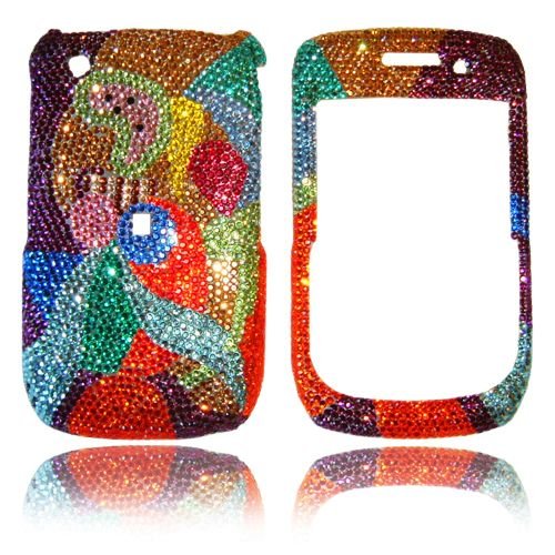 Blackberry 8520 Genuine/Curve 8530 Swarovski Crystal (7ss) Picasso Design Faceplate Cover Case