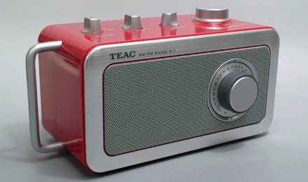ティアック AM/FMラジオ レッド R-1R