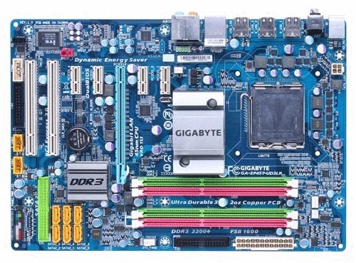 P45 DDR3-2200X4 UD3 1PCIEX16 4PCIE 2PCI 6RAID Gbe 12USB