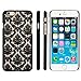 iPhone 6 Plus Case, SGM (TM) Damask Design Pattern Rubber Coating Ultra Slim Fit Hard Hybrid Case Cover for Apple iPhone 6 Plus (5.5) + SGM (TM) Microfiber Cleaning Cloth (Black)…