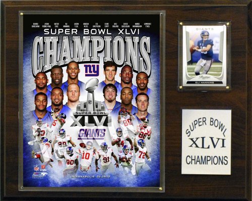 NFL New York Giants Super Bowl XLVI Champions Plaque