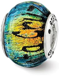 Sterling Silver Reflections Santa Cruz Dichroic Glass Bead
