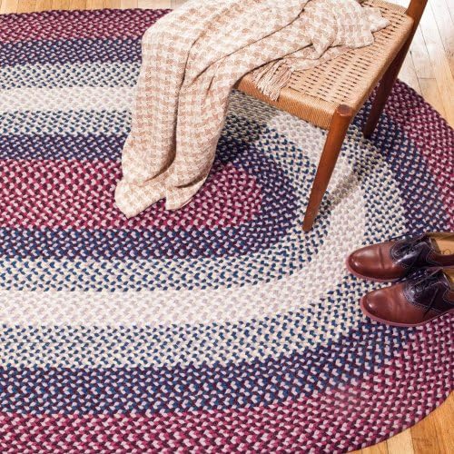 International Textile Manufacturing ITM Westerly Area Rug, Cranberry, 100% Wool, 5.5 x 8.5 ft.