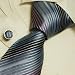 Grey striped men in ties blue stripes wedding gifts discount silk necktie cuff links set 5080