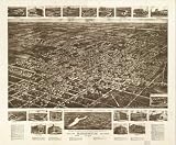 Aero view of Hammonton, New Jersey 1926., large historic panoramic map reprint 43x36