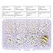 In A Box(2000pcs/box) Kit with Silver Plated 100 Pcs Lobster Claw Clasps 12mm and 1900 Pcs Open Jump Rings 4mm 5mm 6mm 7mm 8mm 10mm and Jump Ring Open Tool For Jewelry Making Findings