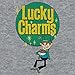Tee Luv Men's Lucky Charms Shirt - Lucky The Leprechaun Retro Cereal T-Shirt, Graphite Heather, S