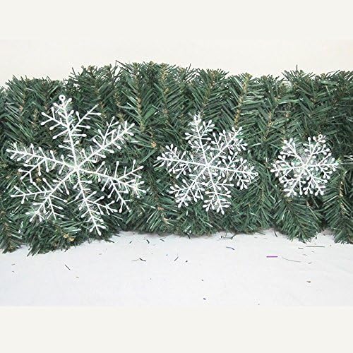 Winkier 12pcs 4 Different Sizes Christmas Holiday Party White Snowflake Charms Festival Ornaments Decorations