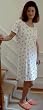 RocketWear Women's Just Ducky Print Short Sleeve Cotton Knit Dress/Sleepshirt