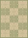 Balta Area Rugs: Patio 1350-41 Tuscan Squares Green: 5'3"x7'10" Rectangle