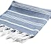 Cacala 100% Turkish Cotton Kitchen Tea Towels, Highly Absorbent Luxury Soft Quick Drying Dish Towel with Hanging Loop for Gym, Yoga, Bath, Sports, Cleaning and Kitchen (23 x 36), Grey Blue