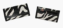 Grevi - The Zebra Checkbook Wallet with Black Trim by Eliebags