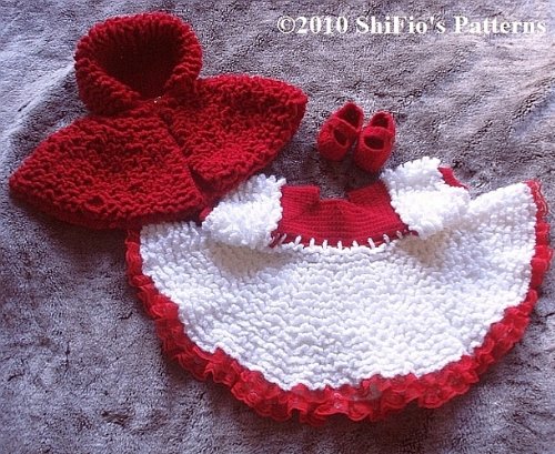 Winter Cape & Dress Baby Crochet Pattern 162 USA
