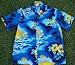 Apparel : Blue Yellow Flower, Polyester Hawaiian shirts
