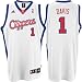 Men's Baron Davis #1 Los Angeles Clippers Embroidered NBA Swingman Basketball Jersey by Adidas (Whit(Size=SMALL)