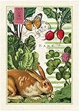 Michel Design Works Garden Bunny Cotton Kitchen Towel, Multicolor