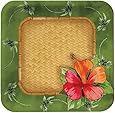 Creative Converting 8 Count Square Paper Dinner Plates, Bamboo Weave