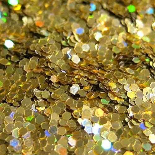 Holographic Metal Flake "Gold Gone Wild, Size 0.025" 2oz Jar - Custom Paint Additives