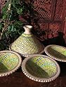 Medium patterned cooking tagine with 4 matching bowls