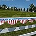 4th of July patriotic decorations party pack, includes a 24 feet stars and stripes banner, Patriotic American Flag Bunting 12 Ft. Long patriotic hanging swirl star shaped decorations!