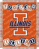NCAA Illinois Fighting Illini Jacquard Woven Baby Throw