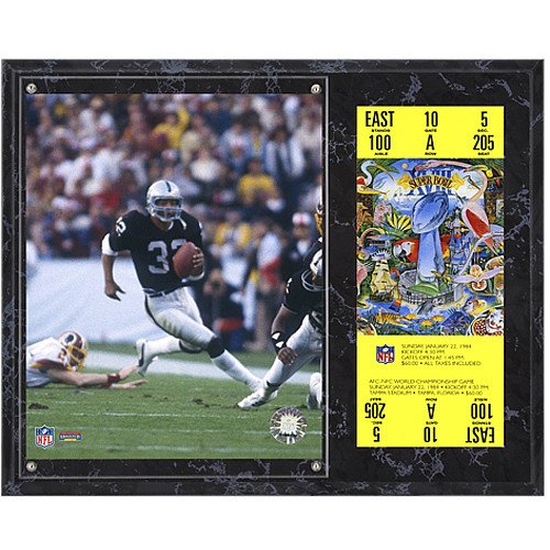 Mounted Memories Oakland Raiders Super Bowl XVIII Marcus Allen Plaque with Replica Ticket