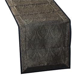 Silk Table Runner in Brocades Handmade Home Furnishings from Banaras, India 52 x 13 inches (btr015)