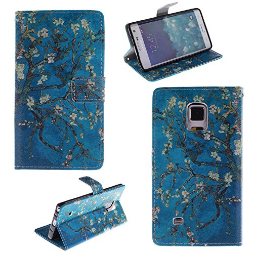 Note Edge Case,Galaxy Note Edge Wallet Case,XYX [Kickstand] Fashion [Double Sided Design][Apricot Blossom Tree] Premium PU Leather Wallet Case with Stand Flip Cover for Samsung Galaxy Note Edge N9150