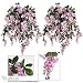 TWO 3' Artificial Wisteria Hanging Flower Bushes, with No Pot,