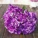 Purple Hydrangea Silk Flowers 5 Heads SOLEDI Artificial Flower Arrangements Bunch Bridal Bouquet Wedding Party Garden Home Decor