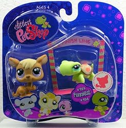 Littlest Pet Shop Assortment 'A' Series 4 Collectible Figure Kangaroo and Turtle with Finish Line