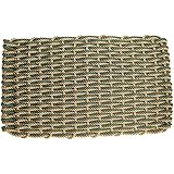 ColorWave Nautical Rope Doormat, Handwoven Dual Weave Reversible Welcome Mat, Bronze and Evergreen, 24 x 36