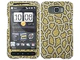 Leopard Gold Bling Rhinestone Faceplate Diamond Crystal Hard Skin Case Cove ....