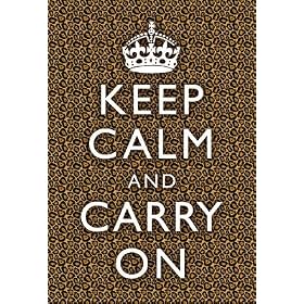 Keep Calm and Carry On Leopard Print Poster - 33x48 cm