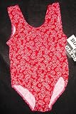 Girls 1 PC U-Back Red/White Ditsy