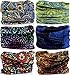 VANCROWN Headwear Wide Headbands Scarf Head Wrap Mask Neck Warmer (6PC.Bohemia Series)