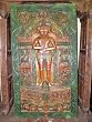 Handcarved Sun God Door Wall Panel with Beautiful Patina and Intricate Detailing 84"