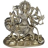 Geschenkideen F�r Mama Durga Messing Statue G�ttin Sitzend auf L�wen 22,22 cmx 10,79 cm x 22,22 cmvon "ShalinCraft"