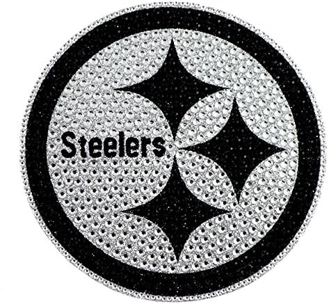 Pittsburgh Steelers 6"x6" Rhinestone Glitter Bling Decal