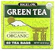 Bigelow Organic Green Tea, 40-Count Boxes (Pack of 6)