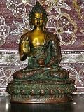 12 Preaching Buddha Decorated Robe Brass Fine Statue Spiritual Art