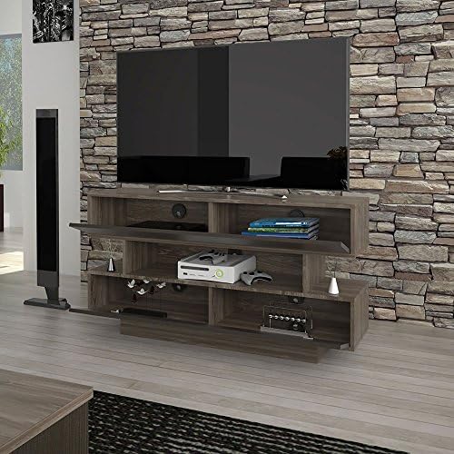 50" Wood Tv Storage Console Bellagio With Two Doors, Siena + Espresso
