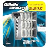 Gillette Mach3 Manual Razor with 12 Blades