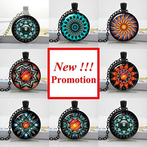 Pretty Lee 2015 New Fashion Kaleidoscope Necklace Kaleidoscope Pendant Jewelry Art Glass Cabochon Necklace