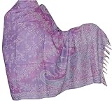 Jamawar Wool Shawls & Wraps in Jacquard Design 80 x 40 inches (jmwr677)