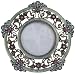Bejeweled Green Enamel Round Picture Frame, Holds 2"x2" Photo